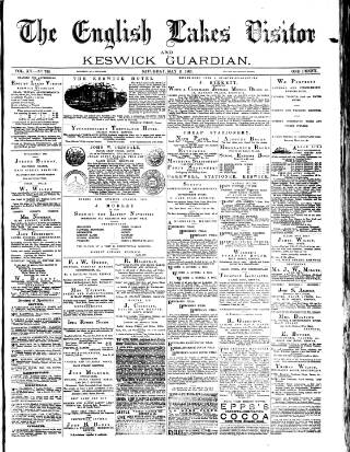 cover page of English Lakes Visitor published on May 2, 1891