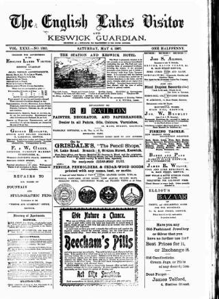 cover page of English Lakes Visitor published on May 4, 1907