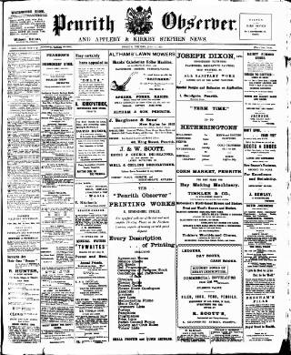cover page of Penrith Observer published on June 18, 1912