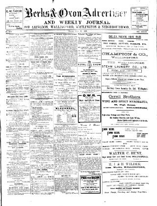 cover page of Berks and Oxon Advertiser published on June 18, 1909