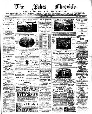 cover page of Lakes Chronicle and Reporter published on February 2, 1883