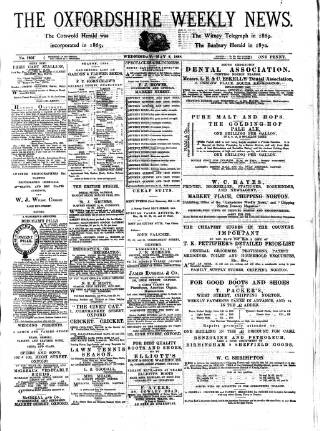 cover page of Oxfordshire Weekly News published on May 2, 1888