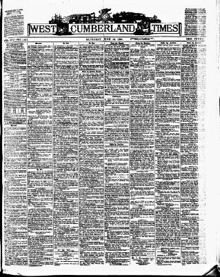 cover page of West Cumberland Times published on June 18, 1887
