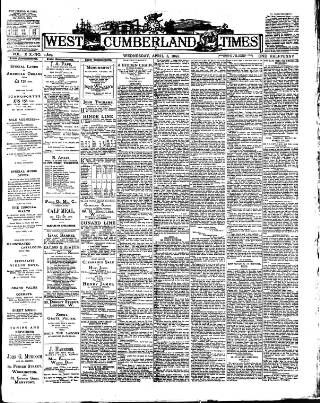 cover page of West Cumberland Times published on April 5, 1893
