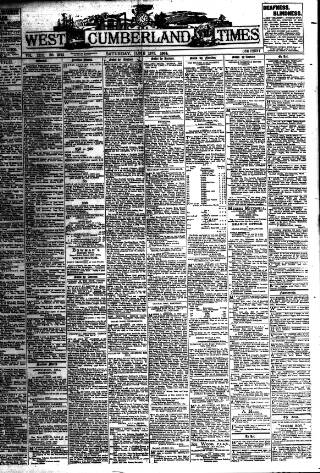 cover page of West Cumberland Times published on June 18, 1904