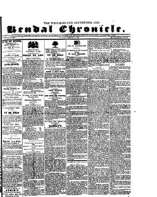 cover page of Westmorland Advertiser and Kendal Chronicle published on February 2, 1833