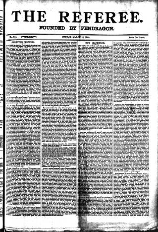 cover page of The Referee published on March 19, 1893