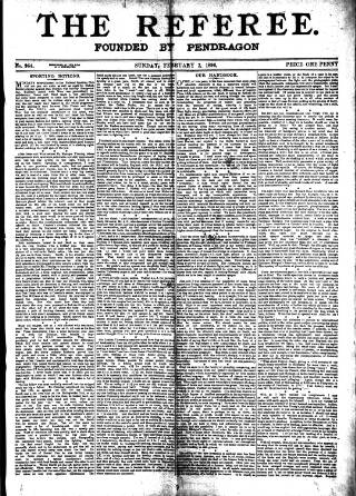 cover page of The Referee published on February 2, 1896