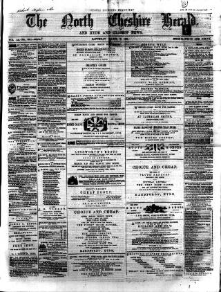 cover page of North Cheshire Herald published on March 19, 1864