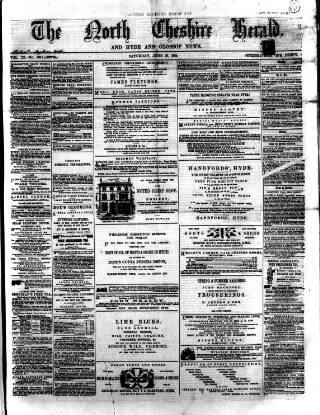 cover page of North Cheshire Herald published on June 18, 1864