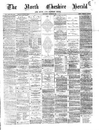 cover page of North Cheshire Herald published on March 19, 1881