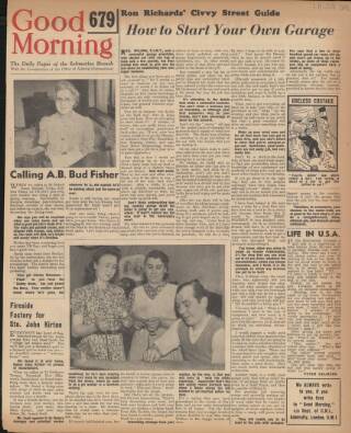 cover page of Good Morning published on June 18, 1945
