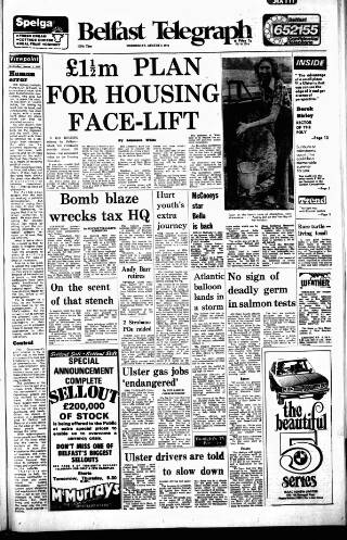 cover page of Belfast Telegraph published on August 2, 1978