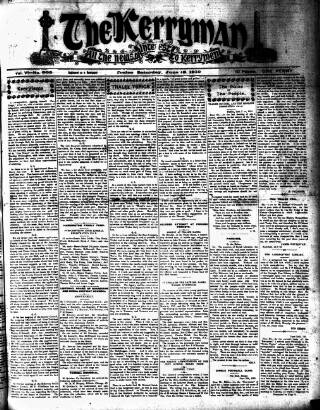 cover page of Kerryman published on June 18, 1910