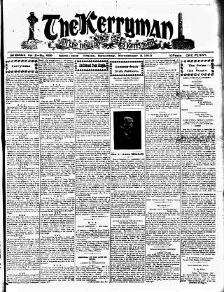 cover page of Kerryman published on November 2, 1912
