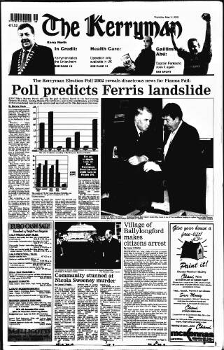 cover page of Kerryman published on May 2, 2002