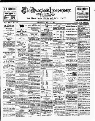 cover page of Drogheda Independent published on May 4, 1907