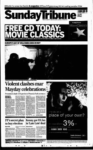 cover page of Sunday Tribune published on May 2, 2004