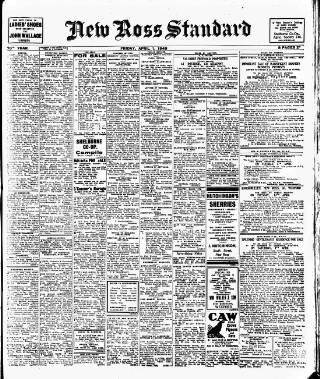 cover page of New Ross Standard published on April 1, 1949