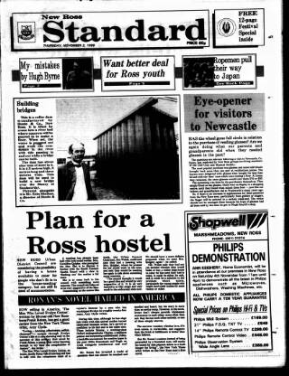 cover page of New Ross Standard published on November 2, 1989