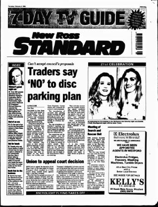 cover page of New Ross Standard published on February 2, 1995