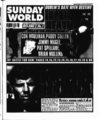 cover page of Sunday World (Dublin) published on September 17, 1995