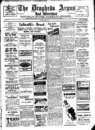 cover page of Drogheda Argus and Leinster Journal published on May 2, 1936