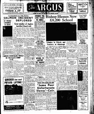 cover page of Drogheda Argus and Leinster Journal published on September 17, 1960
