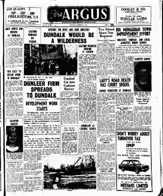 cover page of Drogheda Argus and Leinster Journal published on November 2, 1963
