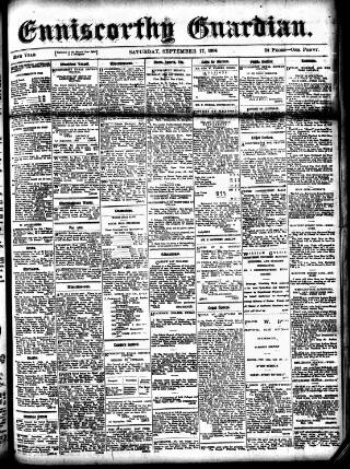 cover page of Enniscorthy Guardian published on September 17, 1904