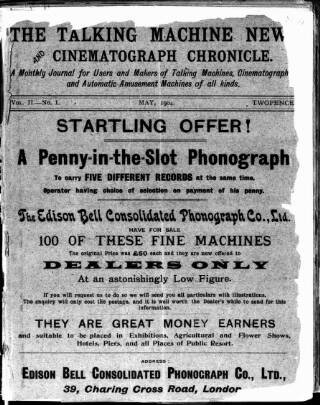 cover page of Talking Machine News published on May 2, 1904