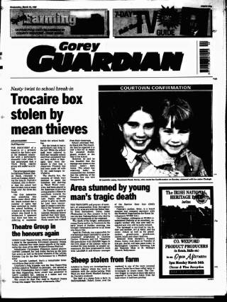 cover page of Gorey Guardian published on March 19, 1997
