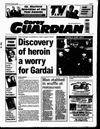 cover page of Gorey Guardian published on February 2, 2000