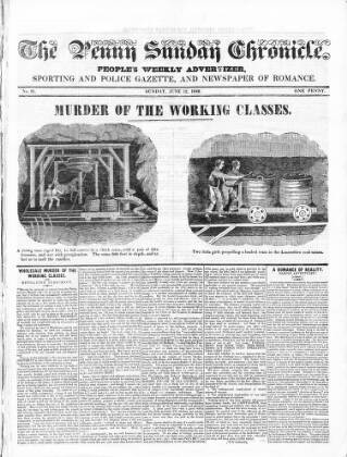 cover page of Bell's Penny Dispatch published on June 12, 1842