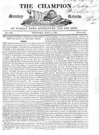 cover page of Champion (London) published on May 4, 1818