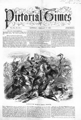 cover page of Pictorial Times published on February 27, 1847