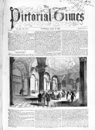cover page of Pictorial Times published on June 12, 1847