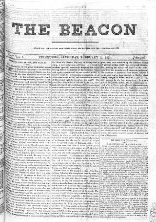 cover page of Beacon (Edinburgh) published on February 17, 1821