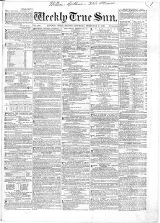 cover page of Weekly True Sun published on February 2, 1839