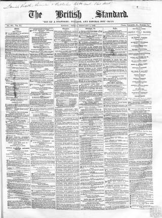 cover page of British Standard published on February 2, 1866