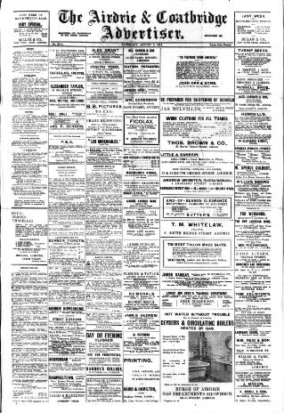 cover page of Airdrie & Coatbridge Advertiser published on August 2, 1913