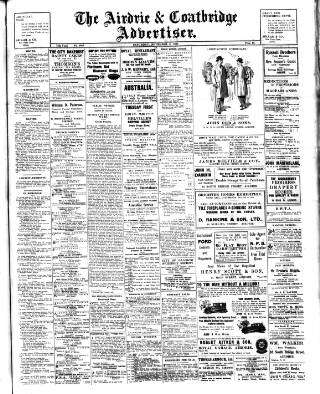 cover page of Airdrie & Coatbridge Advertiser published on November 2, 1929