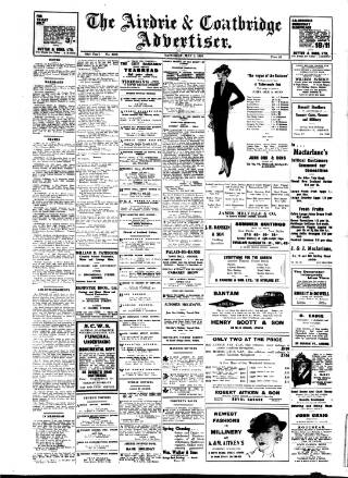 cover page of Airdrie & Coatbridge Advertiser published on May 2, 1936