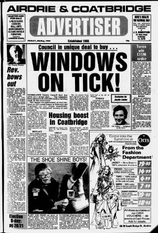 cover page of Airdrie & Coatbridge Advertiser published on May 4, 1984