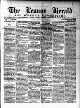 cover page of Lennox Herald published on February 2, 1889
