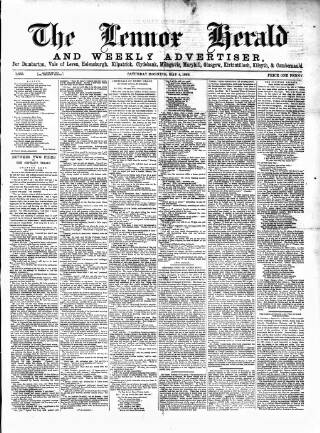 cover page of Lennox Herald published on May 4, 1889
