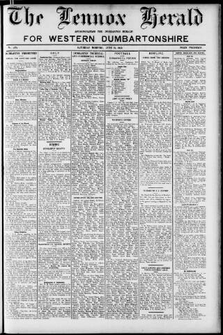 cover page of Lennox Herald published on June 18, 1949