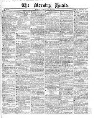 cover page of Morning Herald (London) published on June 18, 1860