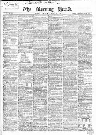 cover page of Morning Herald (London) published on June 18, 1868