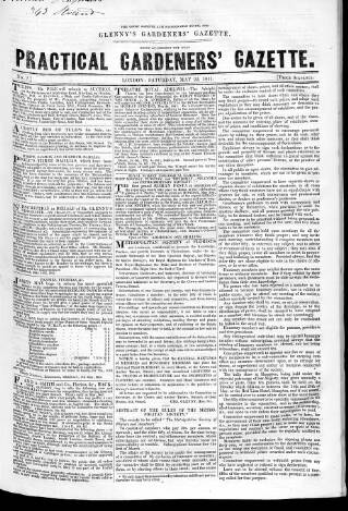 cover page of Court Gazette and Fashionable Guide published on May 22, 1841